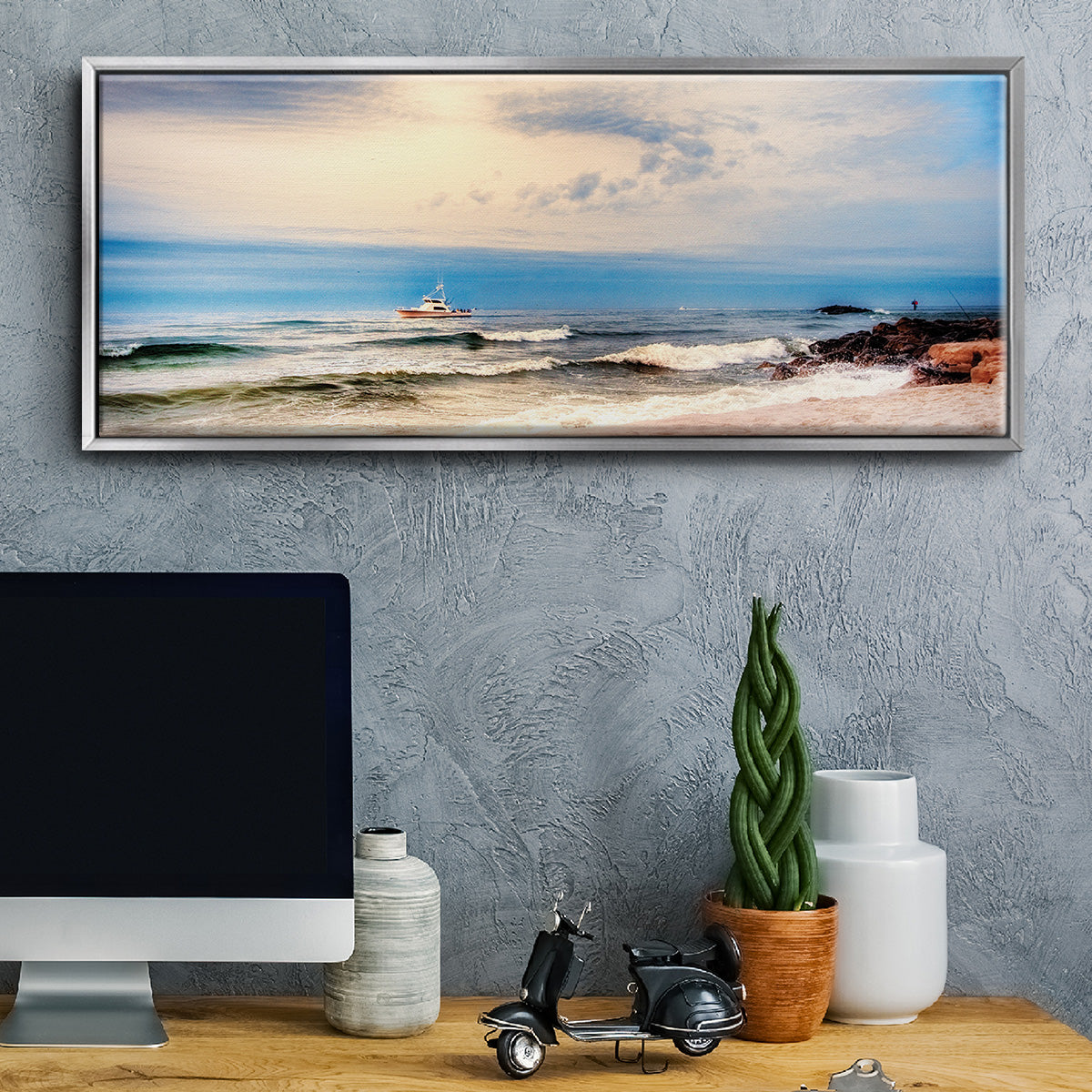 Heading to Sea - Floater Framed Canvas Print