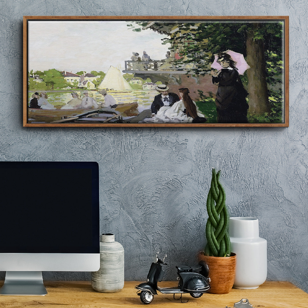 Garden House on the Zaan, Zaandam, 1871 - Floater Framed Canvas Print