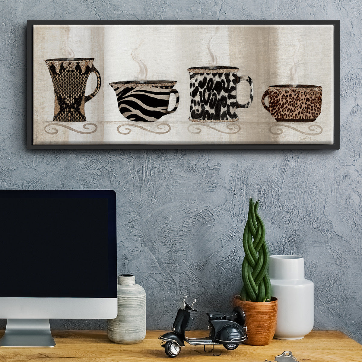 Coffee Skins II - Floater Framed Canvas Print