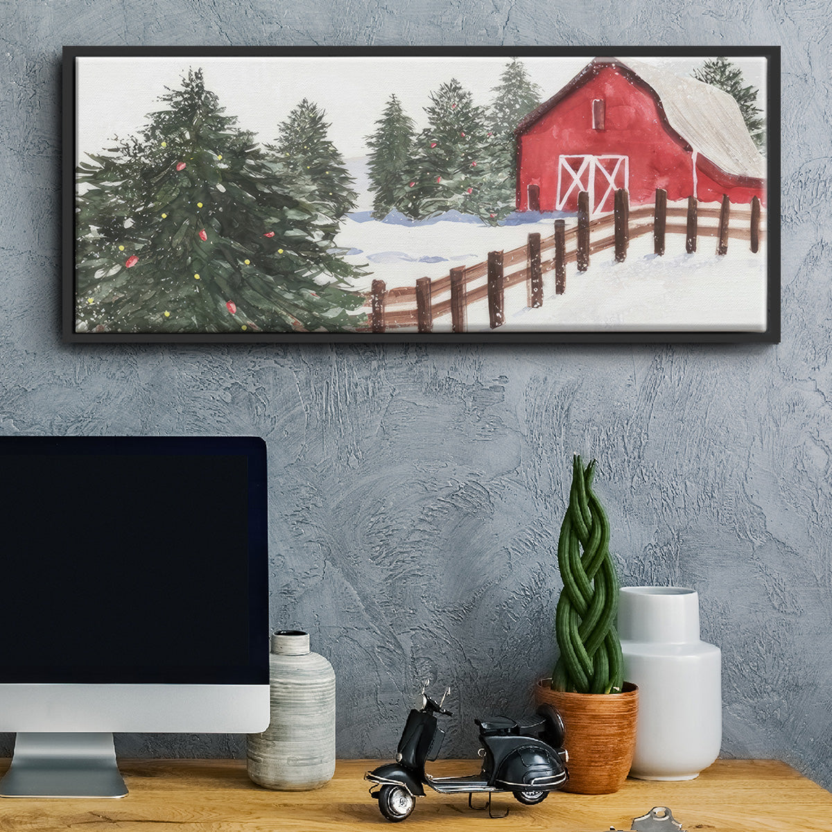 Christmas Time VI - Floater Framed Canvas Print