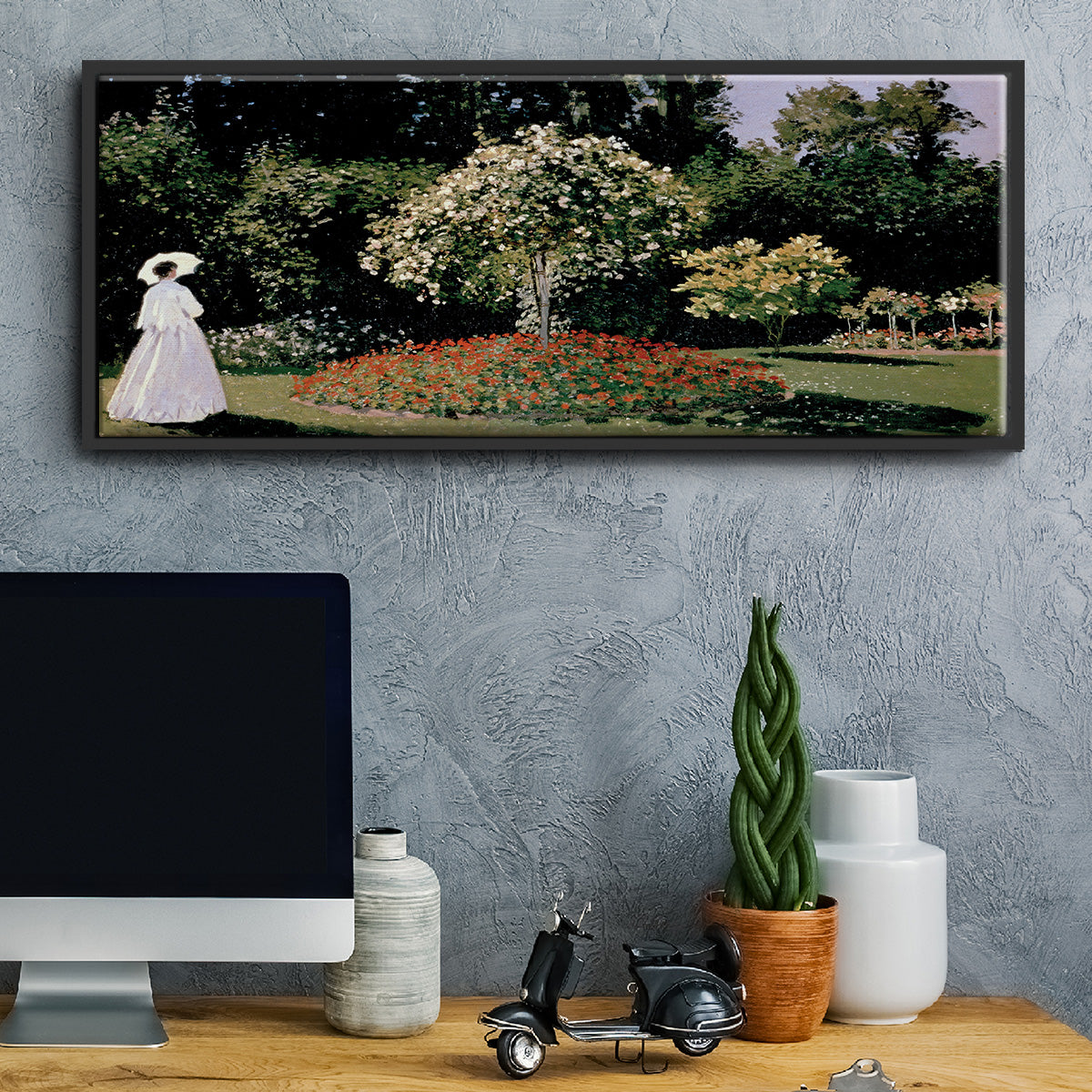Jeanne Marguerite Lecadre in the Garden - Floater Framed Canvas Print