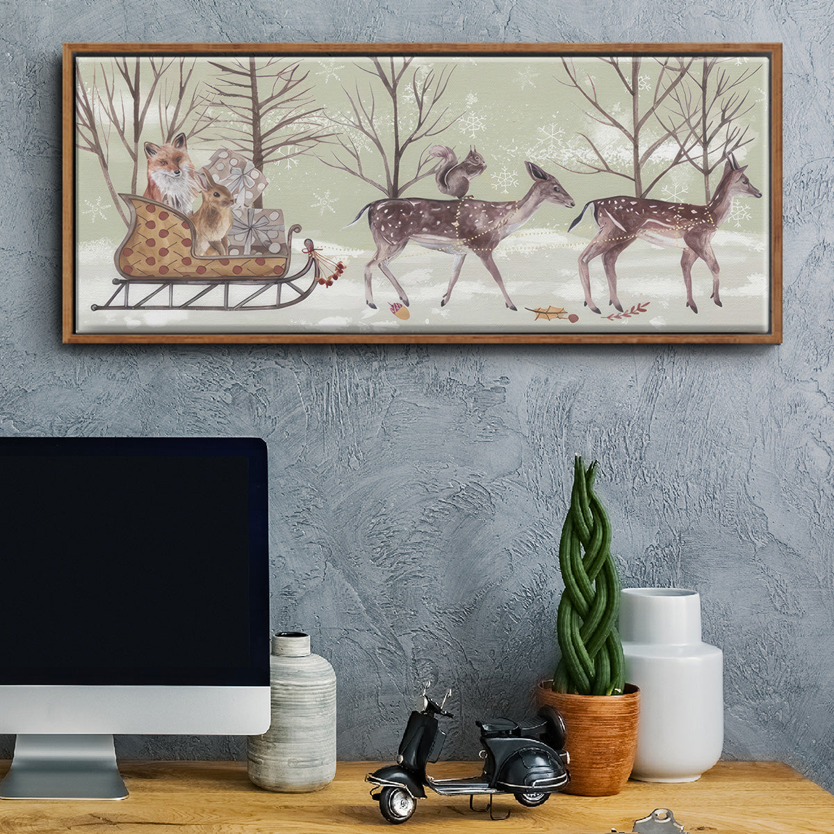 Christmas Time Collection D - Floater Framed Canvas Print