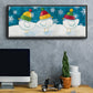 Merry Snowmen - Floater Framed Canvas Print