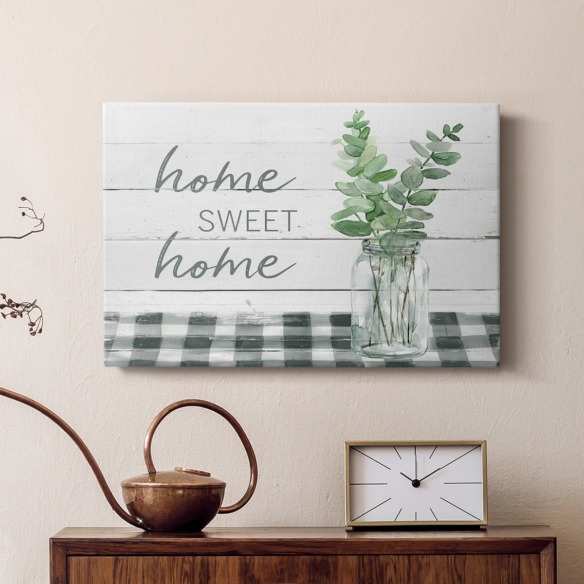 Eucalyptus Home Sweet Home - Canvas Art Print