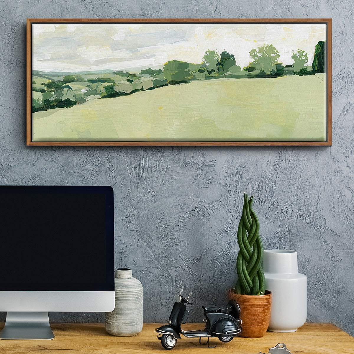 Pearly Pasture II - Floater Framed Canvas Print