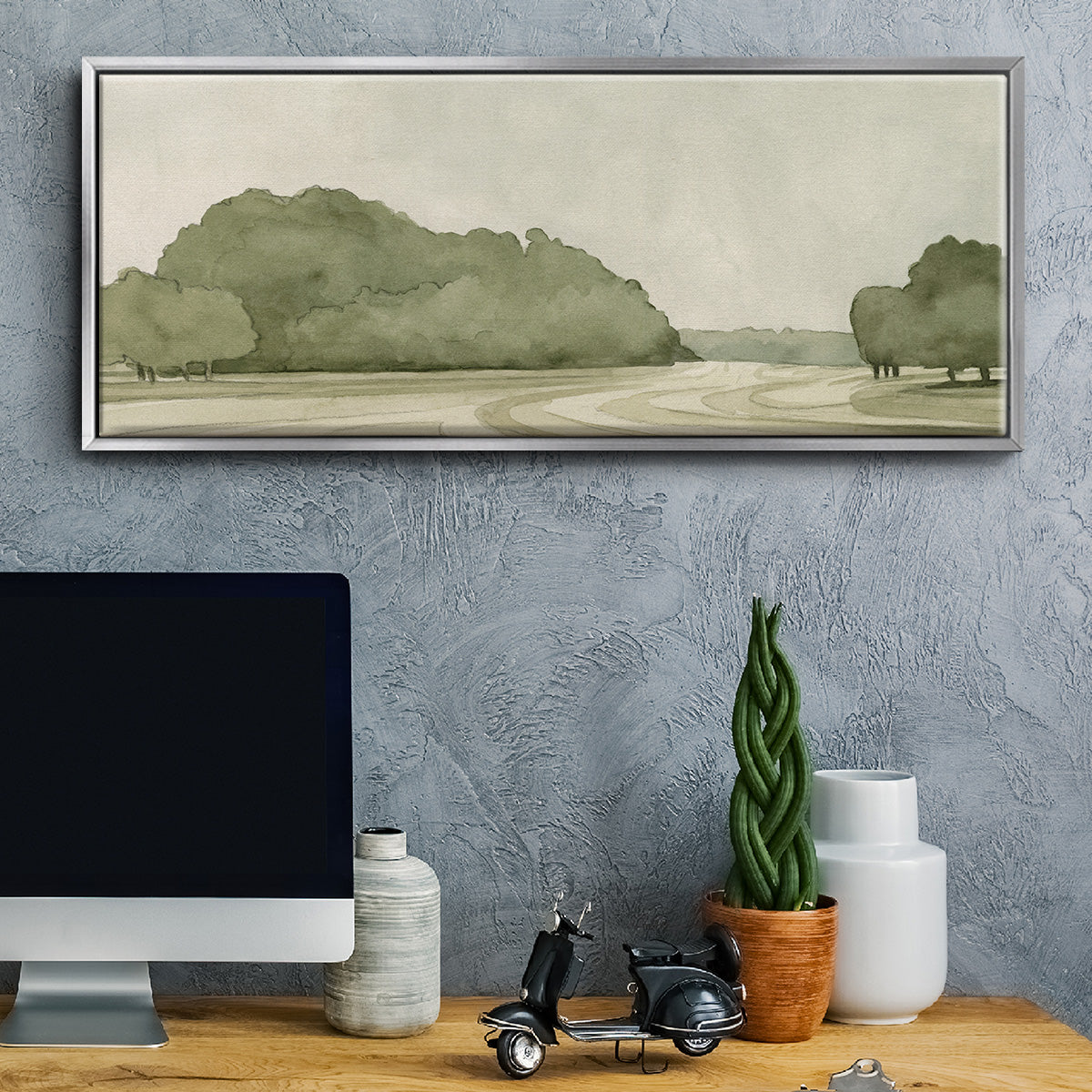 On Course I - Floater Framed Canvas Print