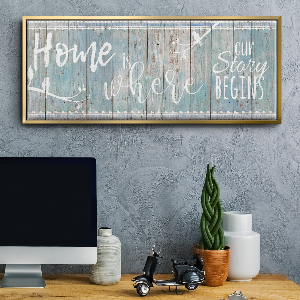 Home Story - Floater Framed Canvas Print