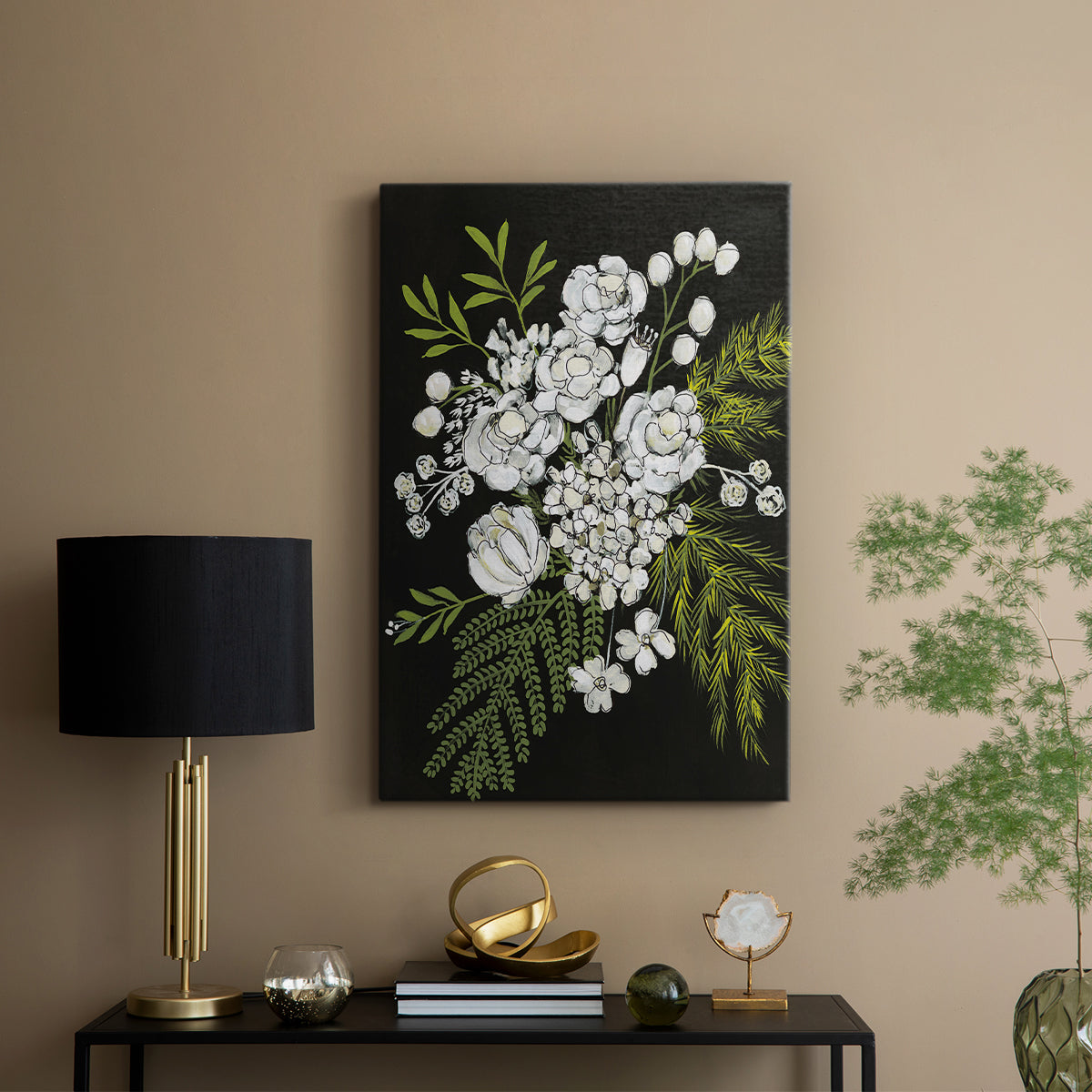 Alabaster Bouquet I - Canvas Art Print
