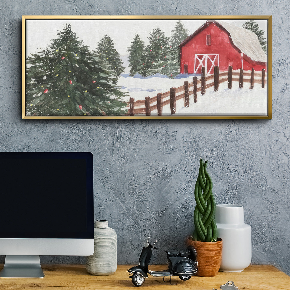 Christmas Time VI - Floater Framed Canvas Print