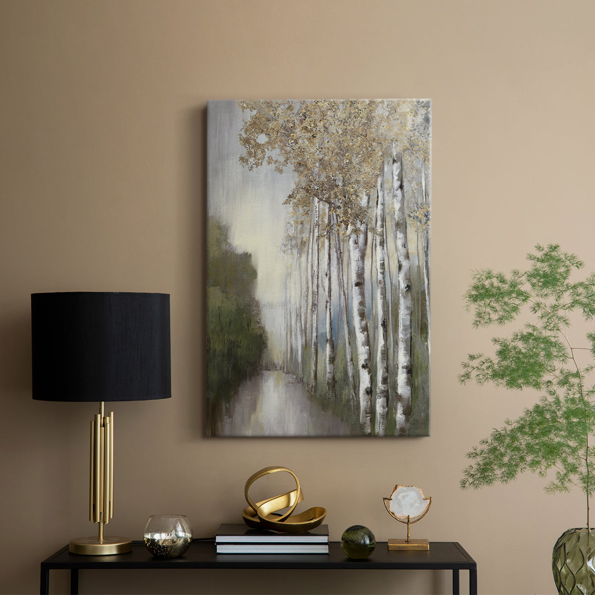 Woodland Walk Neutral - Canvas Art Print