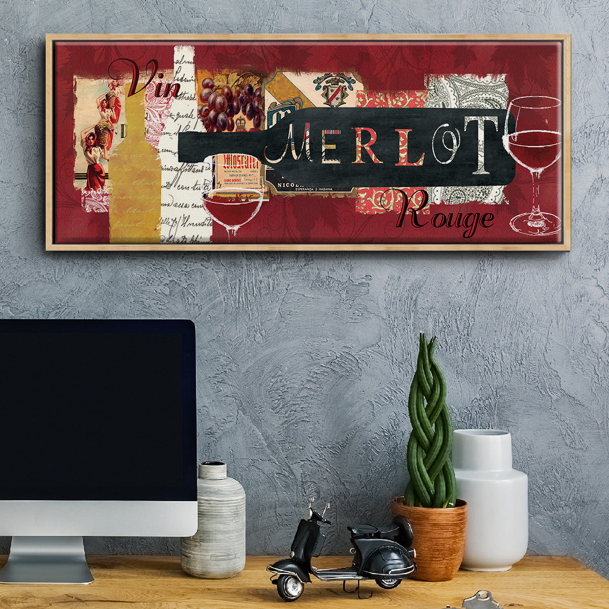 Merlot - Floater Framed Canvas Print
