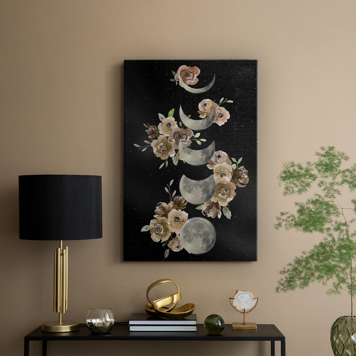 Bohemian Lunar Phases - Canvas Art Print
