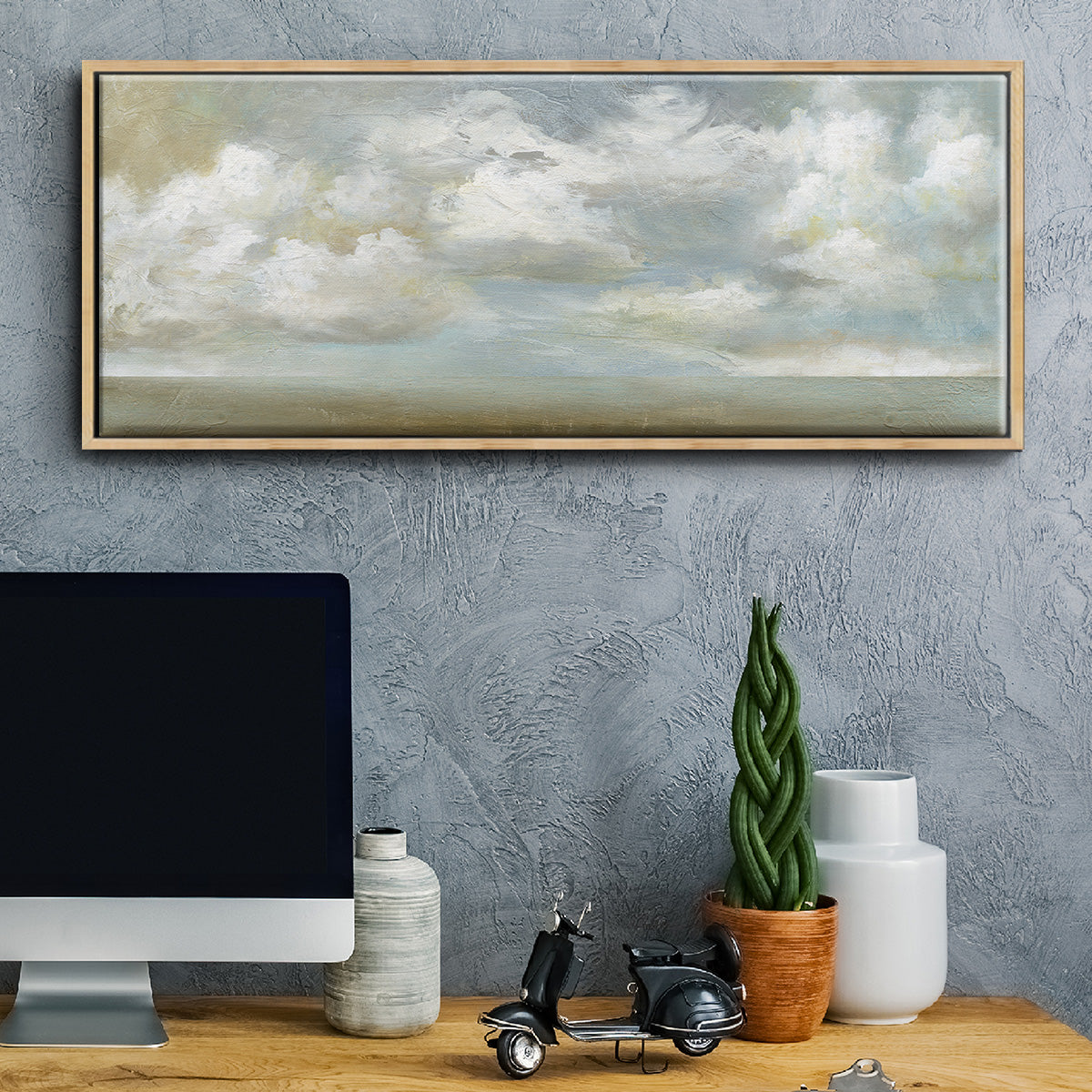 Cloudscape Vista III - Floater Framed Canvas Print