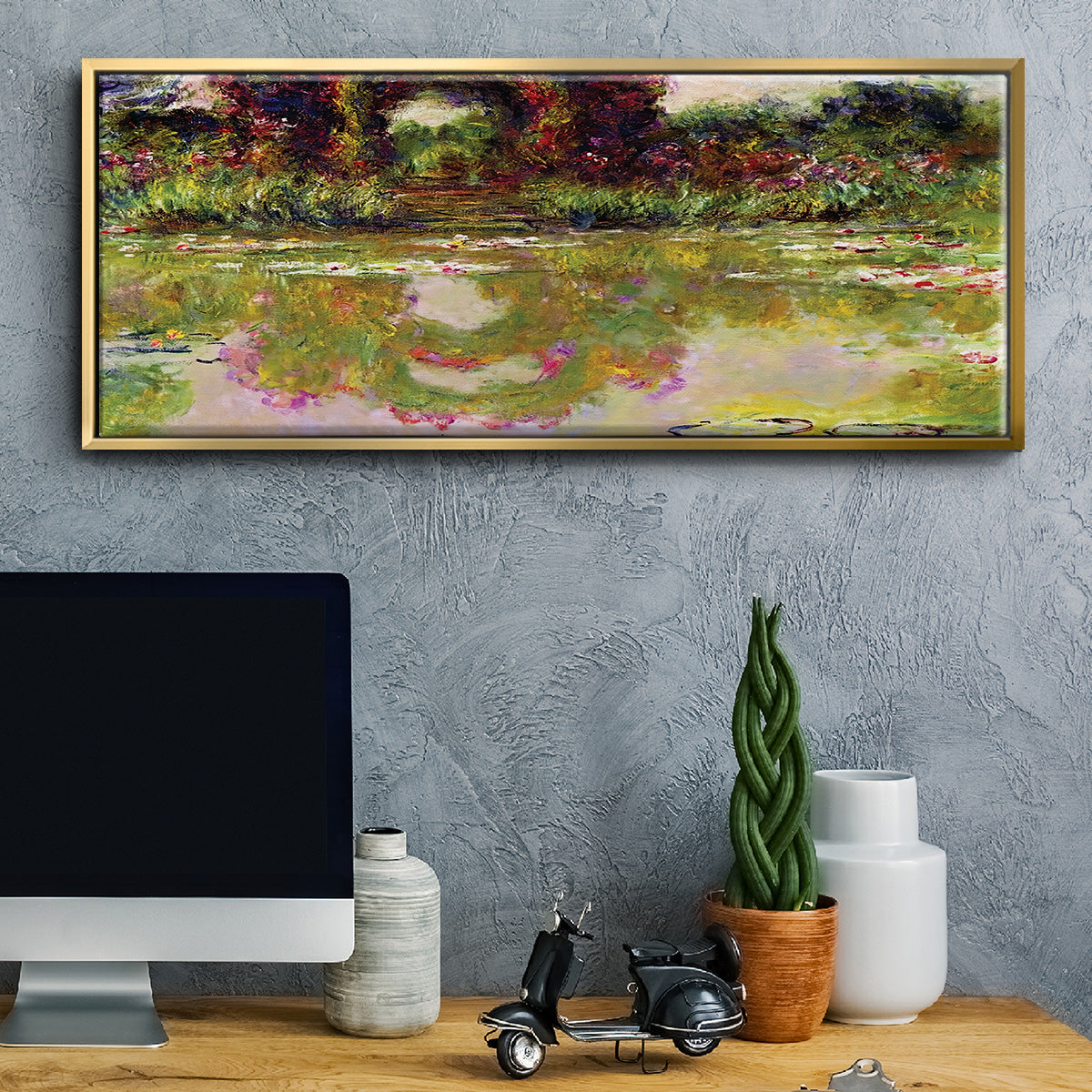 Rose Arches at Giverny, 1913 - Floater Framed Canvas Print