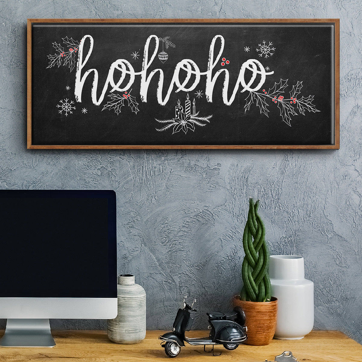 Ho Ho Ho - Floater Framed Canvas Print