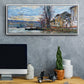The Seine at Lavacourt, Winter, 1879 - Floater Framed Canvas Print