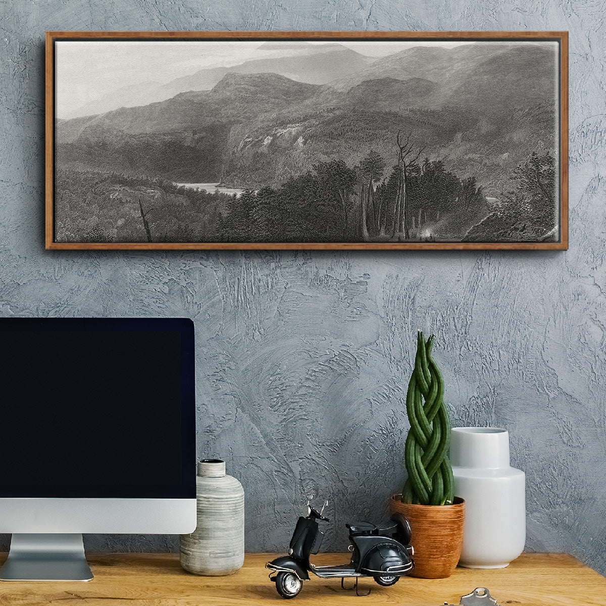 The Smoky Mountains - Floater Framed Canvas Print