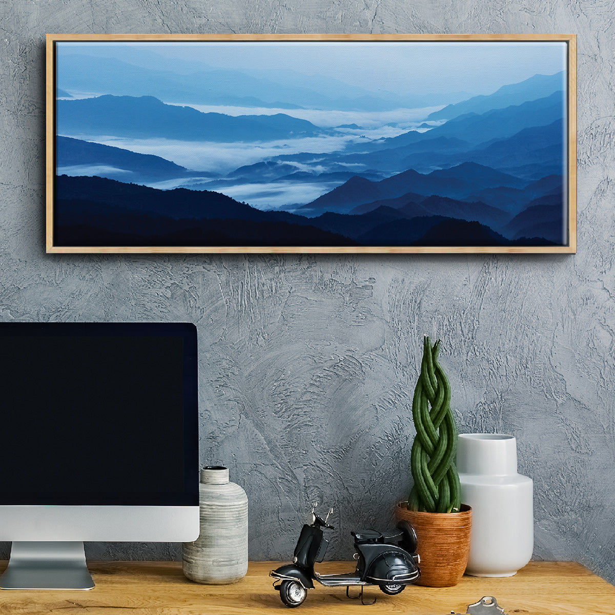 Misty Mountains XIII - Floater Framed Canvas Print