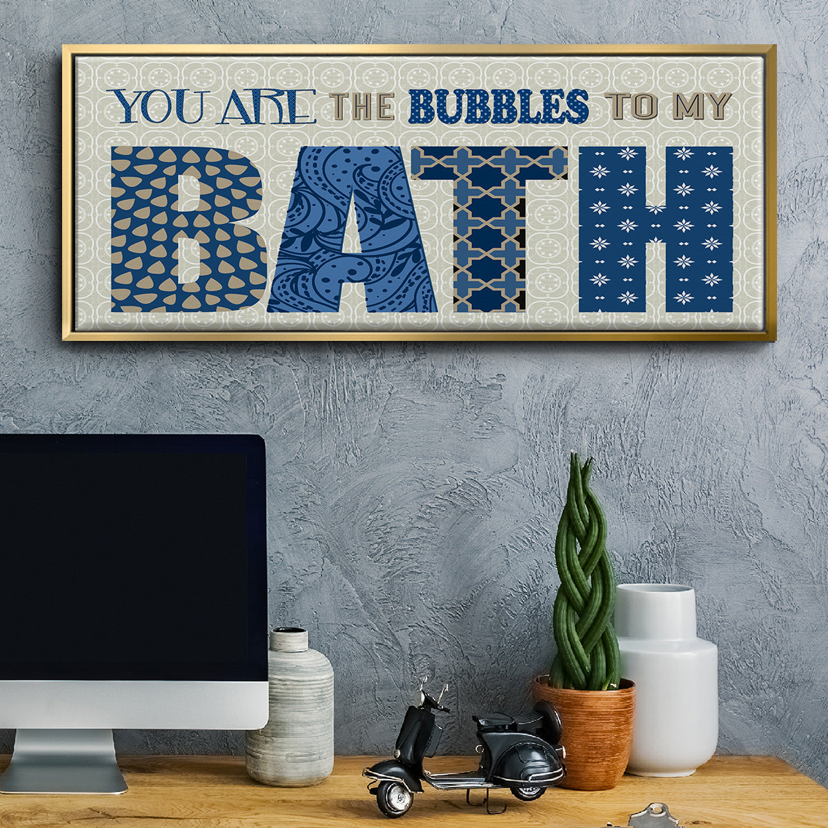 Bath Bubbles - Floater Framed Canvas Print