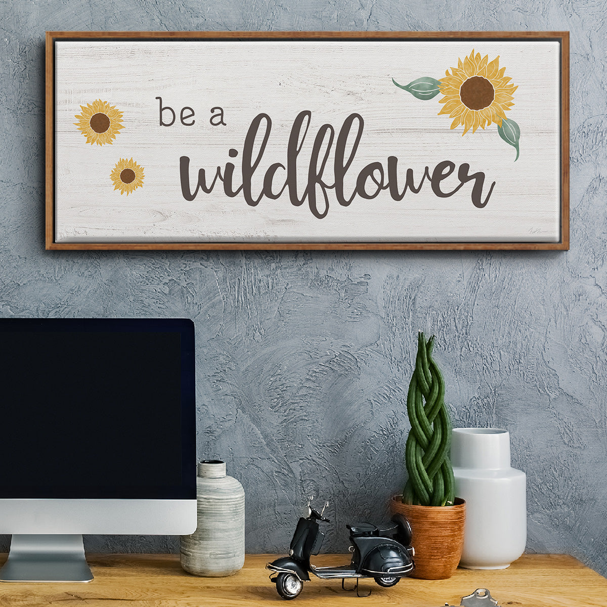 Be a Wildflower - Floater Framed Canvas Print