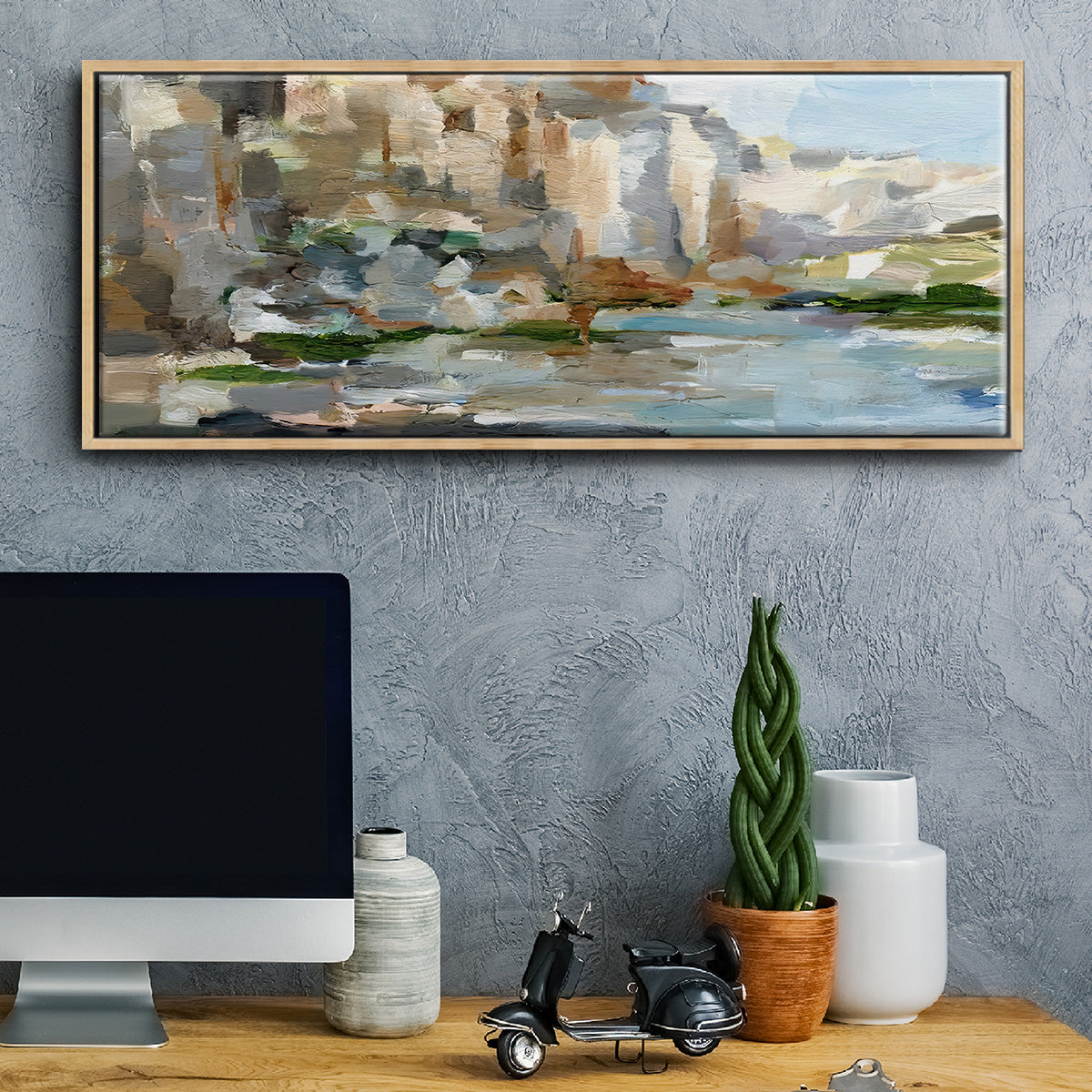 Western Cliffs I - Floater Framed Canvas Print