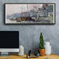 View of the Kromme Waal in Amsterdam - Floater Framed Canvas Print