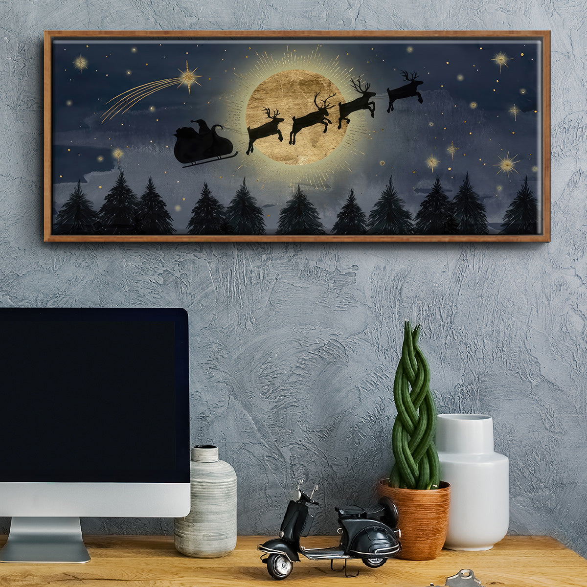 Celestial Christmas Collection D - Floater Framed Canvas Print