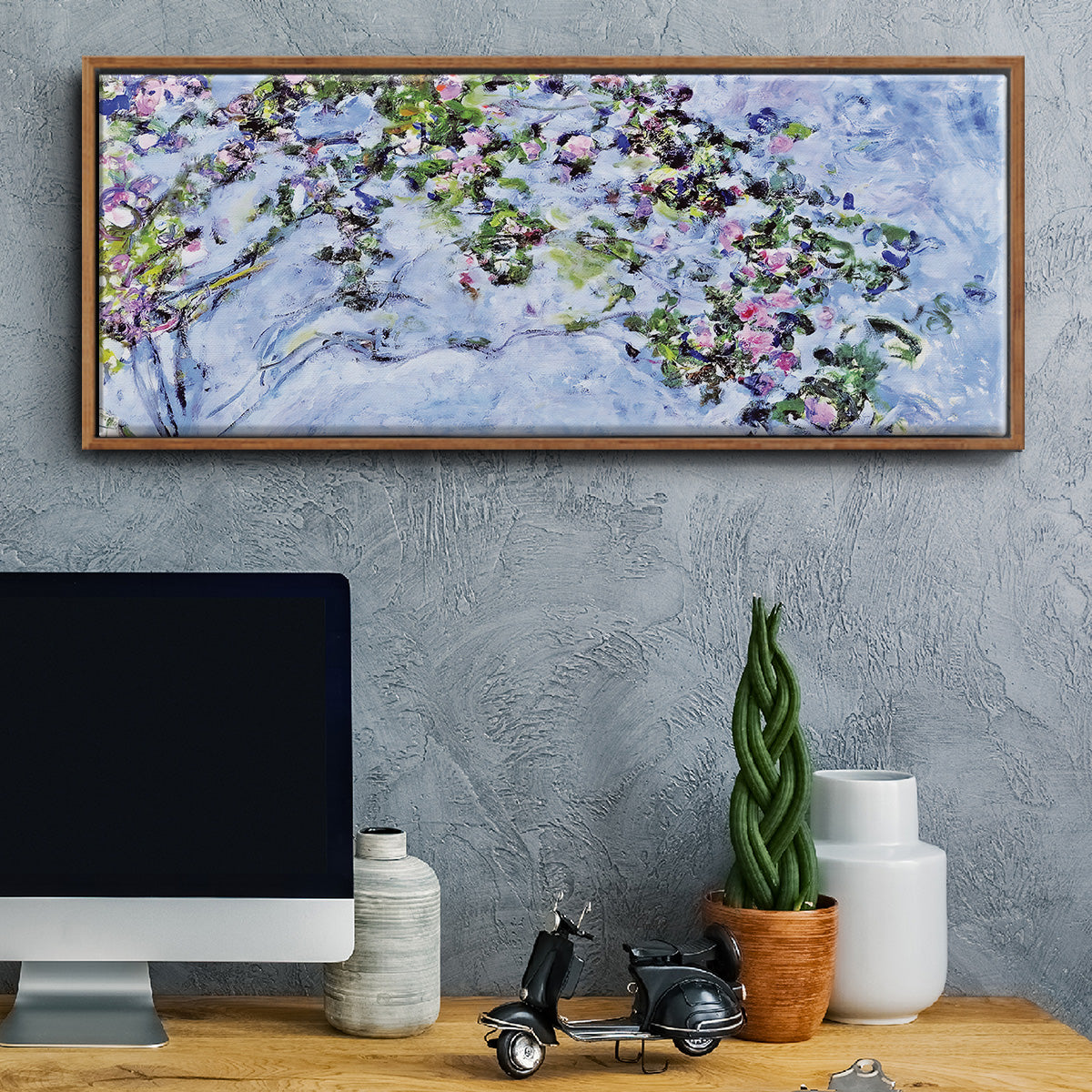 The Rose Bush, 1925 - Floater Framed Canvas Print
