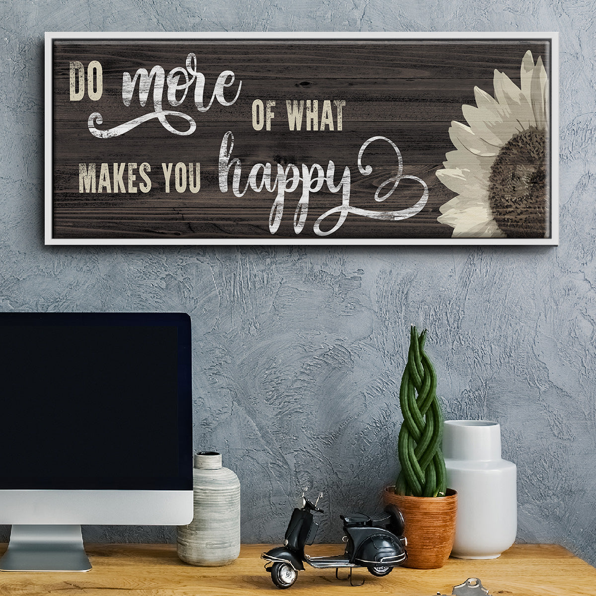 Makes You Happy - Floater Framed Canvas Print