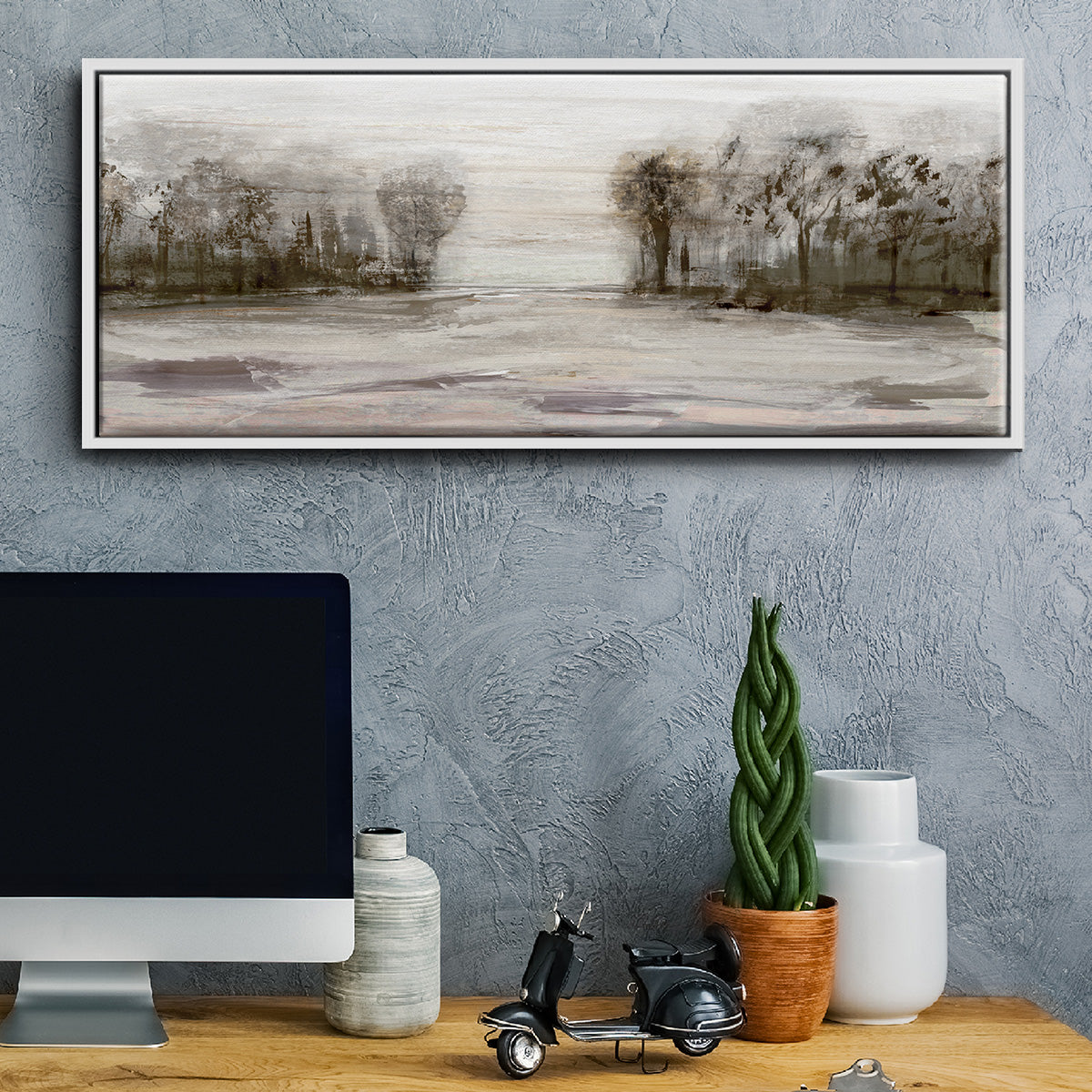 Near Graham Mountain - Floater Framed Canvas Print