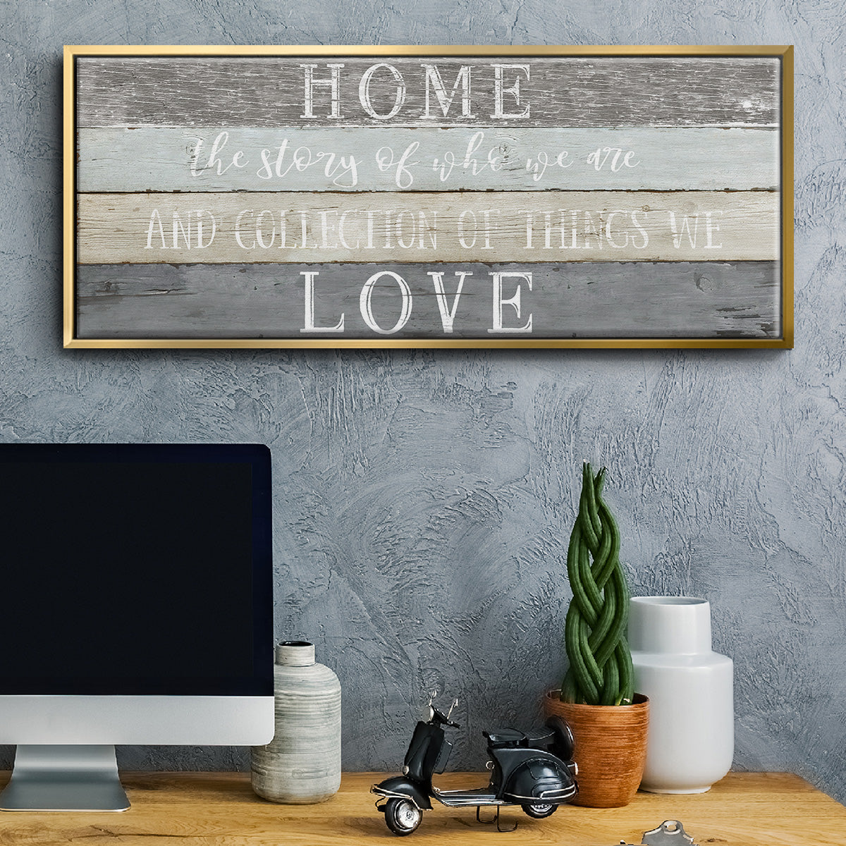 Home Love - Floater Framed Canvas Print