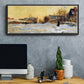 Snow Effect, The Street in Argentuil, 1875 - Floater Framed Canvas Print