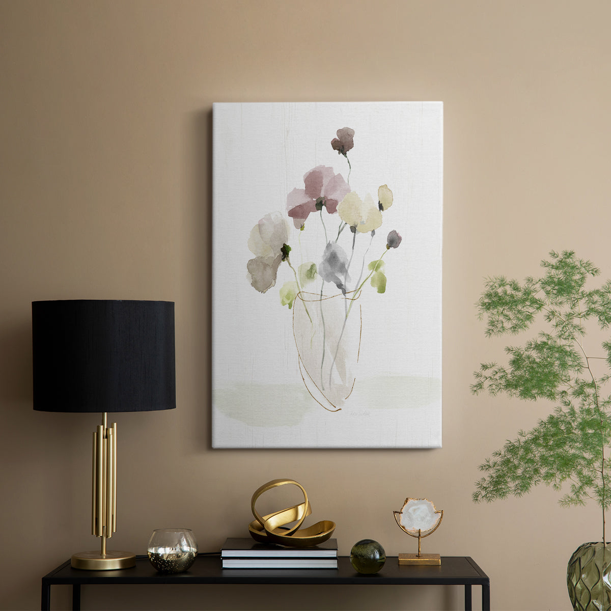 Choose Happy Bouquet I - Canvas Art Print