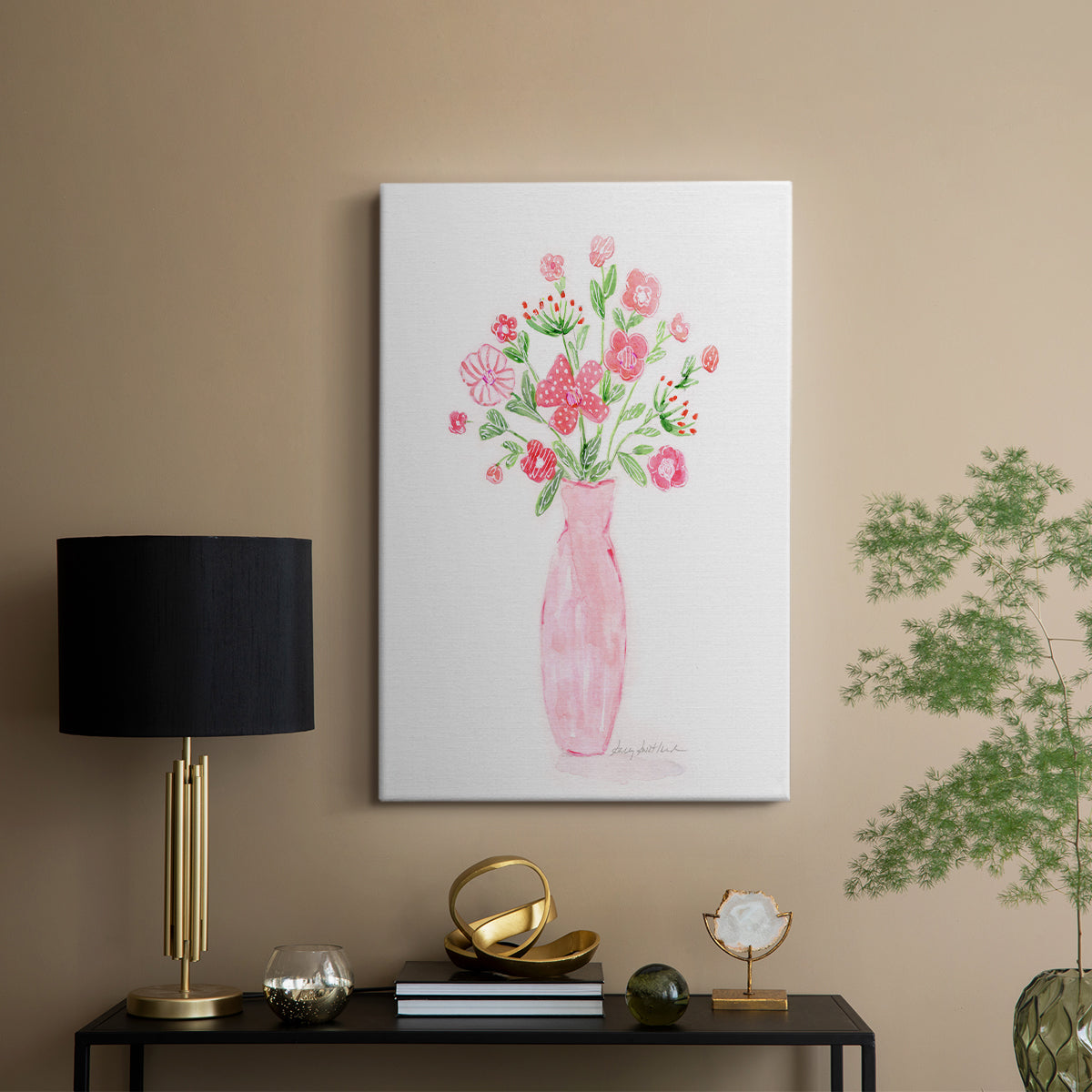 Boho Pinwheel Bouquet I - Canvas Art Print