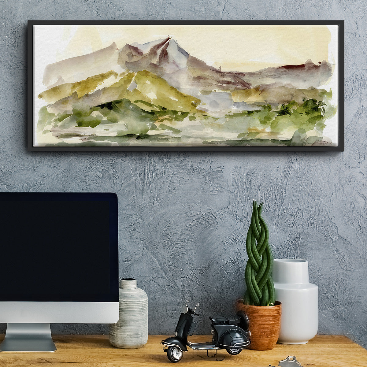 Plum Ridge I - Floater Framed Canvas Print