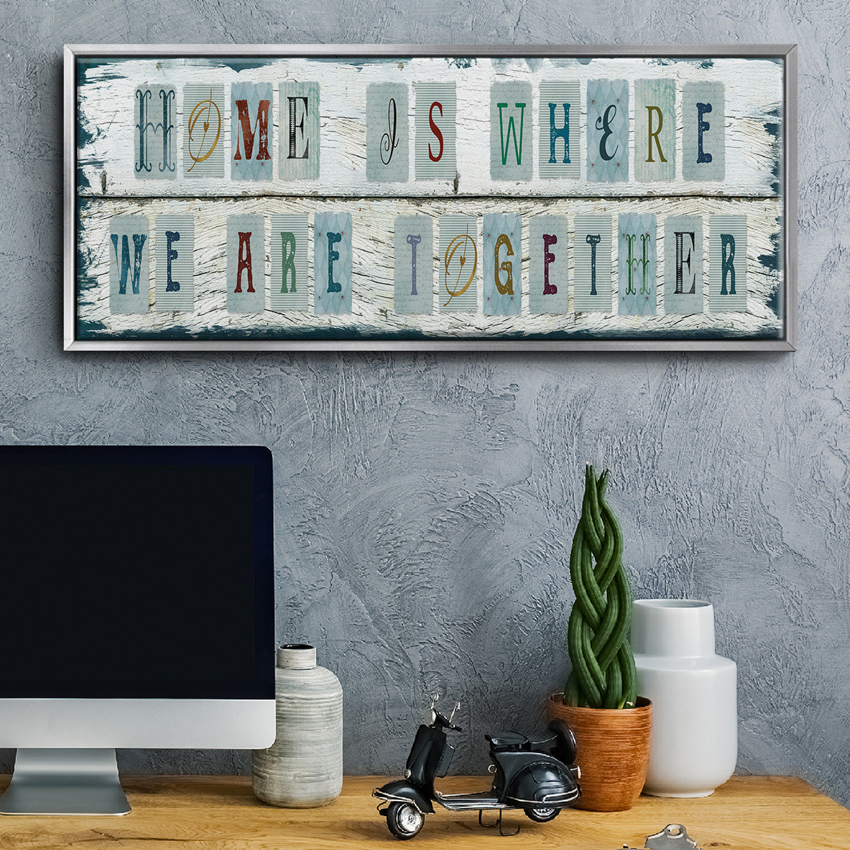 We Are Together - Floater Framed Canvas Print