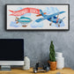 Dream Big Airplane - Floater Framed Canvas Print