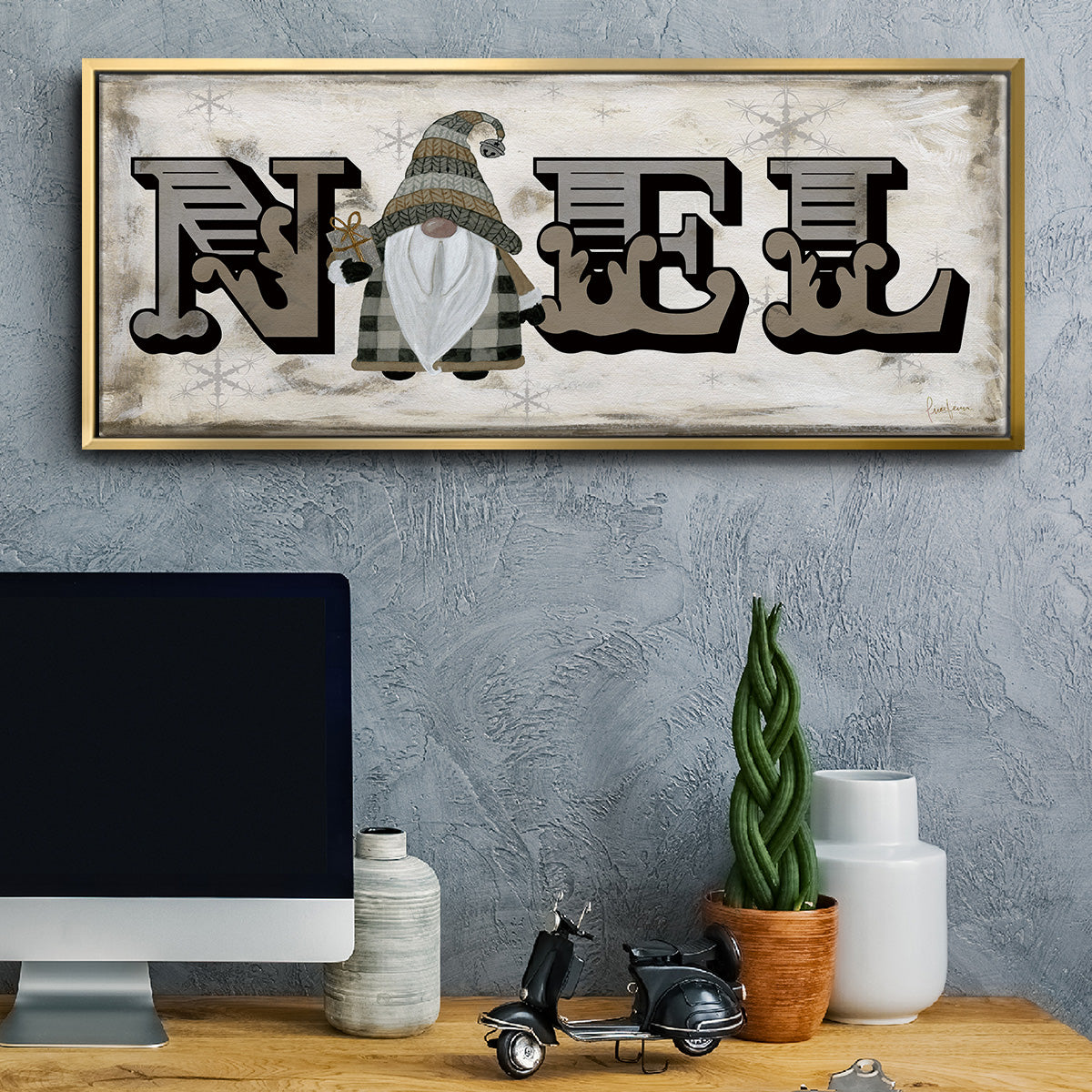 Winter Wonderland Friend Noel - Floater Framed Canvas Print