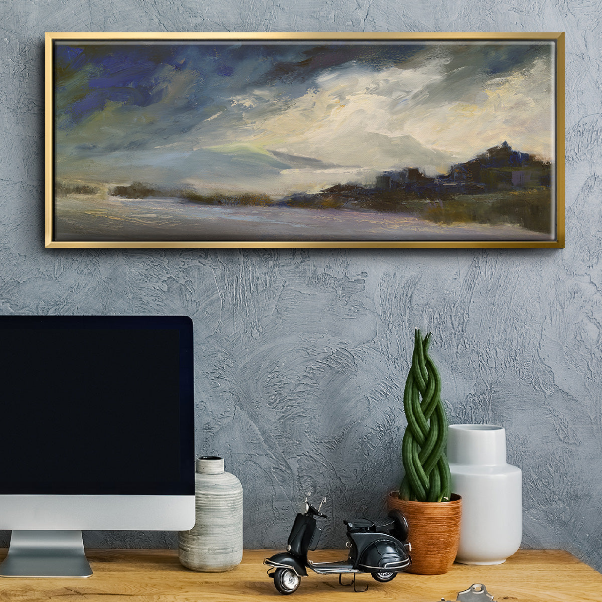 Seaside Sanctuary - Floater Framed Canvas Print