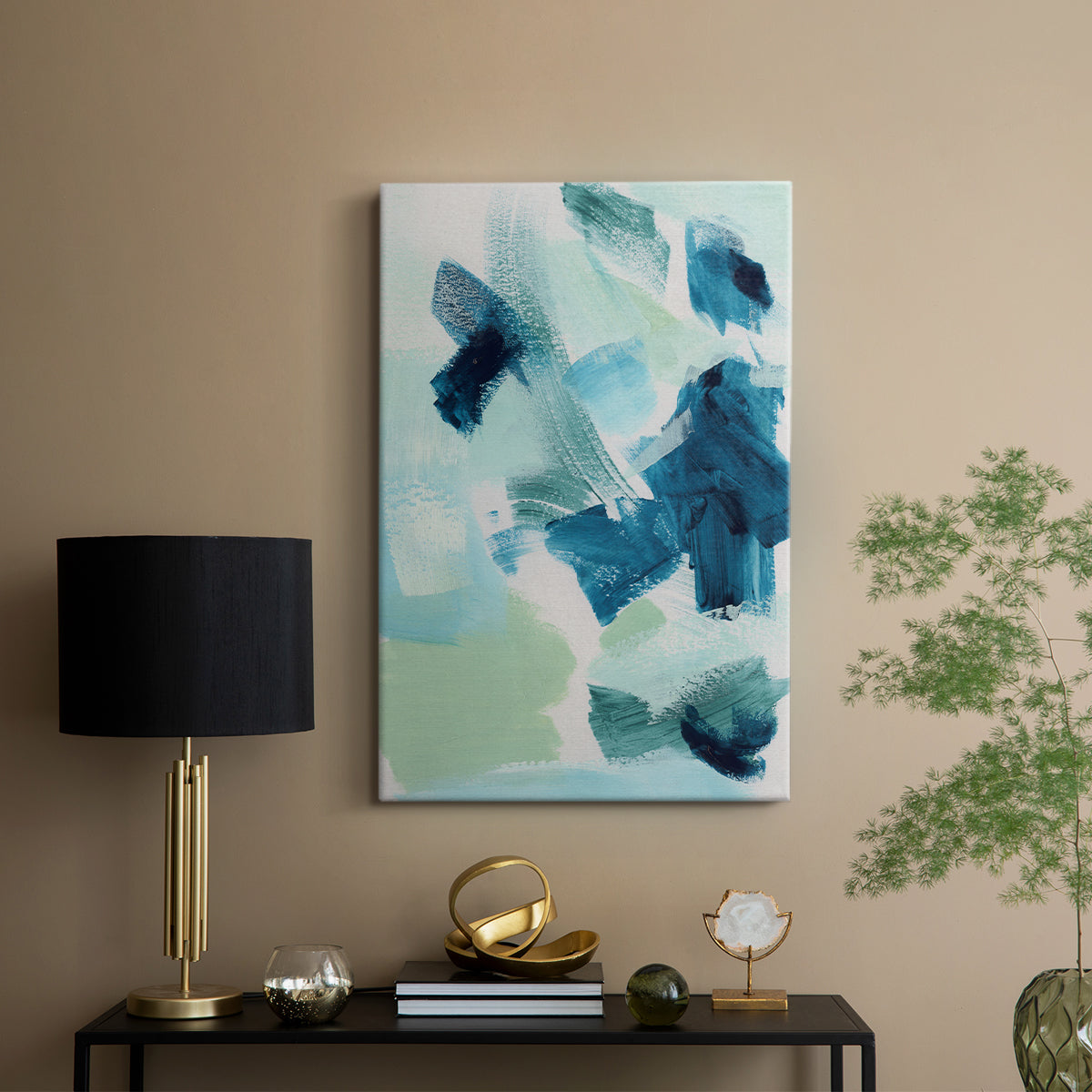 Teal Composition II - Canvas Art Print