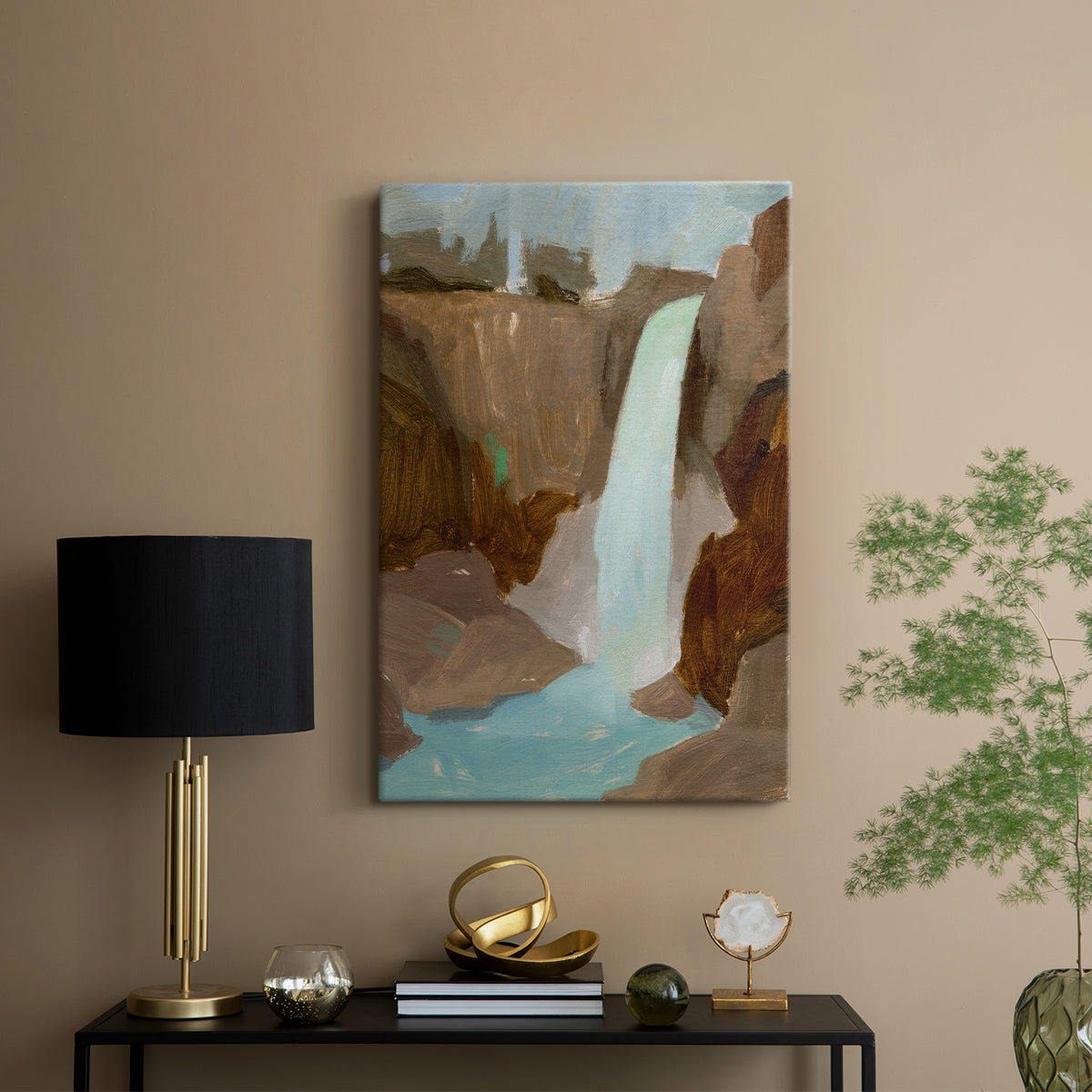 Turquoise Falls II - Canvas Art Print