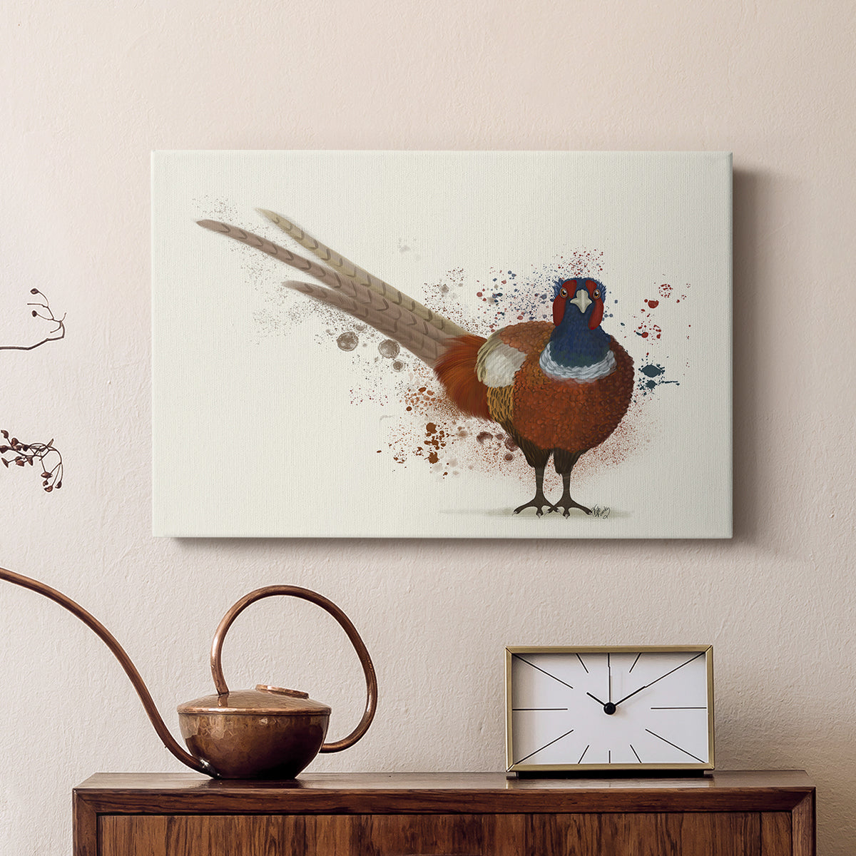 Pheasant Splash 7 - Canvas Art Print