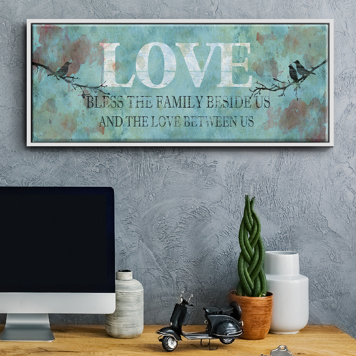 Love Between Us - Floater Framed Canvas Print