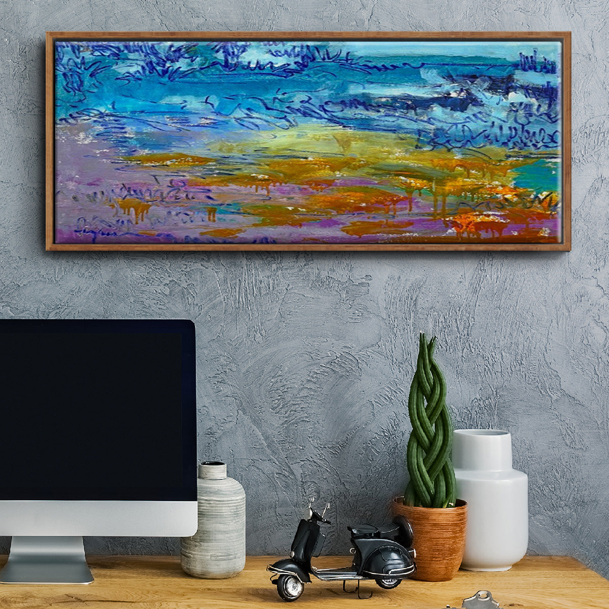 Dancing Heart - Floater Framed Canvas Print