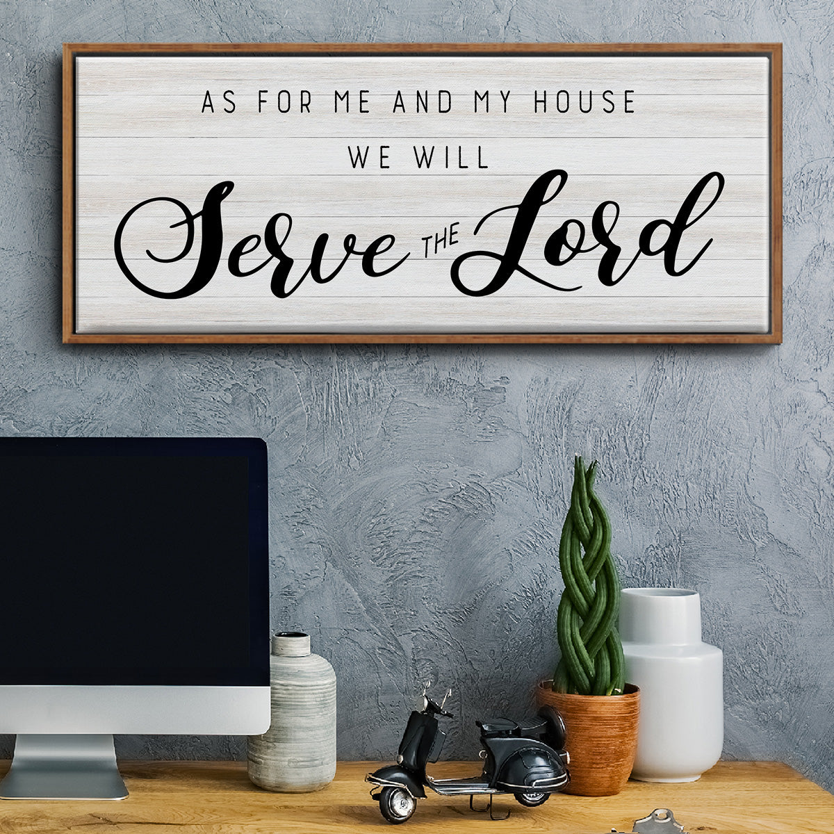 Serve the Lord - Floater Framed Canvas Print