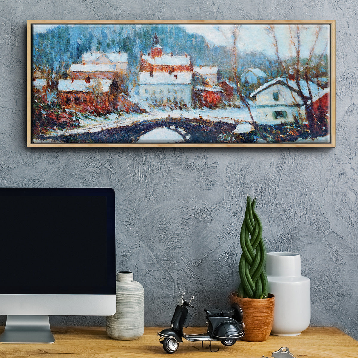 Sandviken, Norway 2, 1895 - Floater Framed Canvas Print