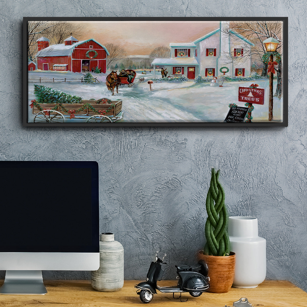 Christmas Tree Farm - Floater Framed Canvas Print