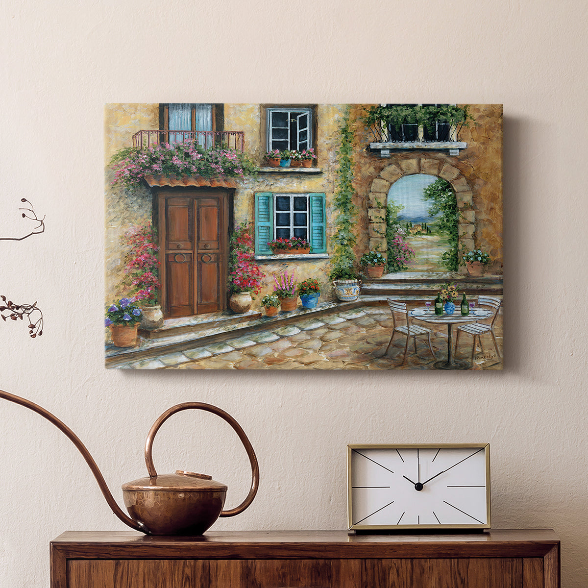 Tuscan Courtyard - Canvas Art Print