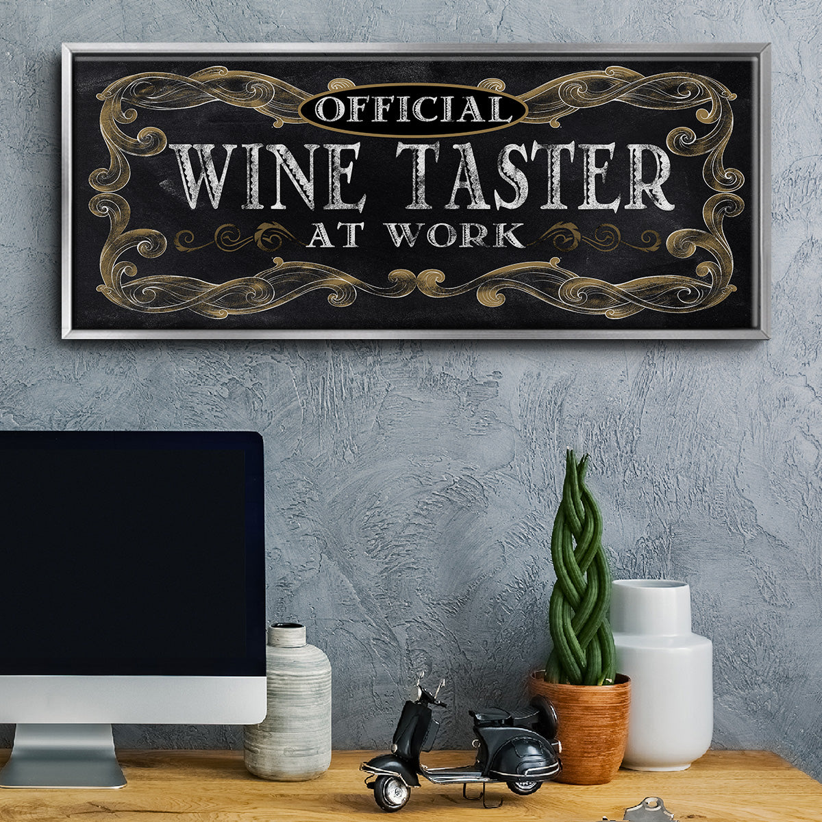 Wine Taster - Floater Framed Canvas Print
