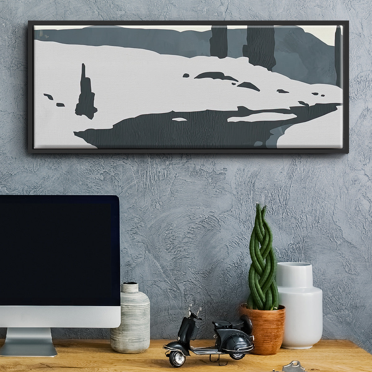 Cutter Island II - Floater Framed Canvas Print